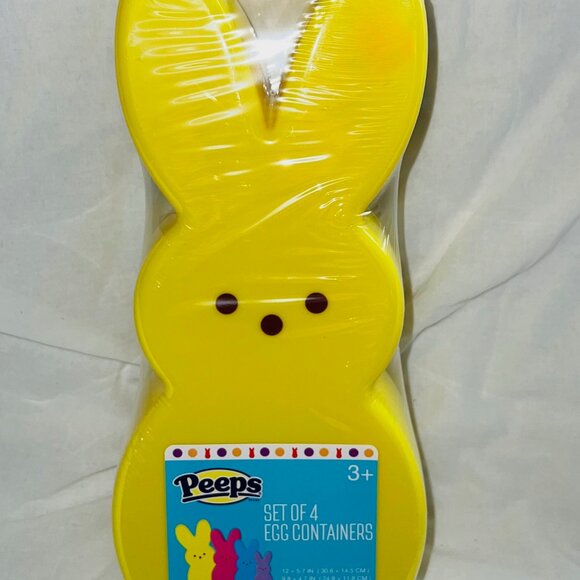 PEEPS Easter Bunny Shaped Egg Containers 2 Sets Of 4 (Various Sizes & Colors) - Picture 5 of 7